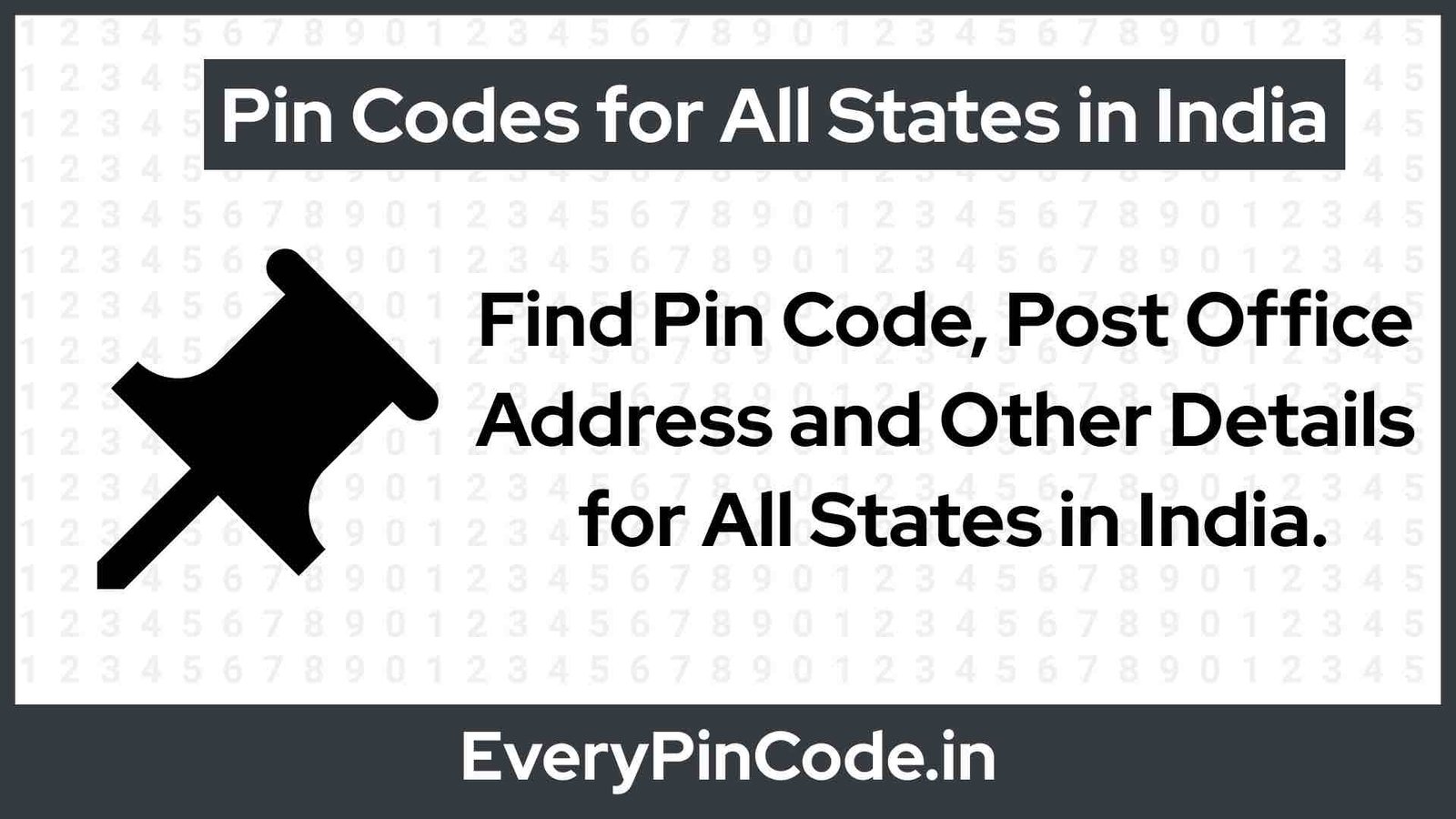 Search Every Pin Code Of India | Search Post Office Details Of India