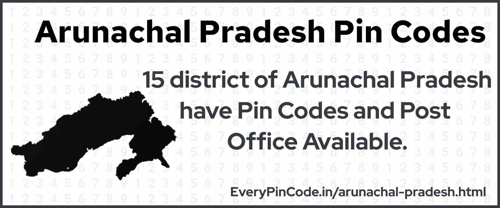 Pin Code List for Arunachal Pradesh | Post Office List for Arunachal Pradesh