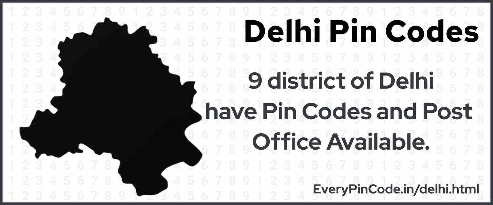Pin Code List for Delhi | Post Office List for Delhi