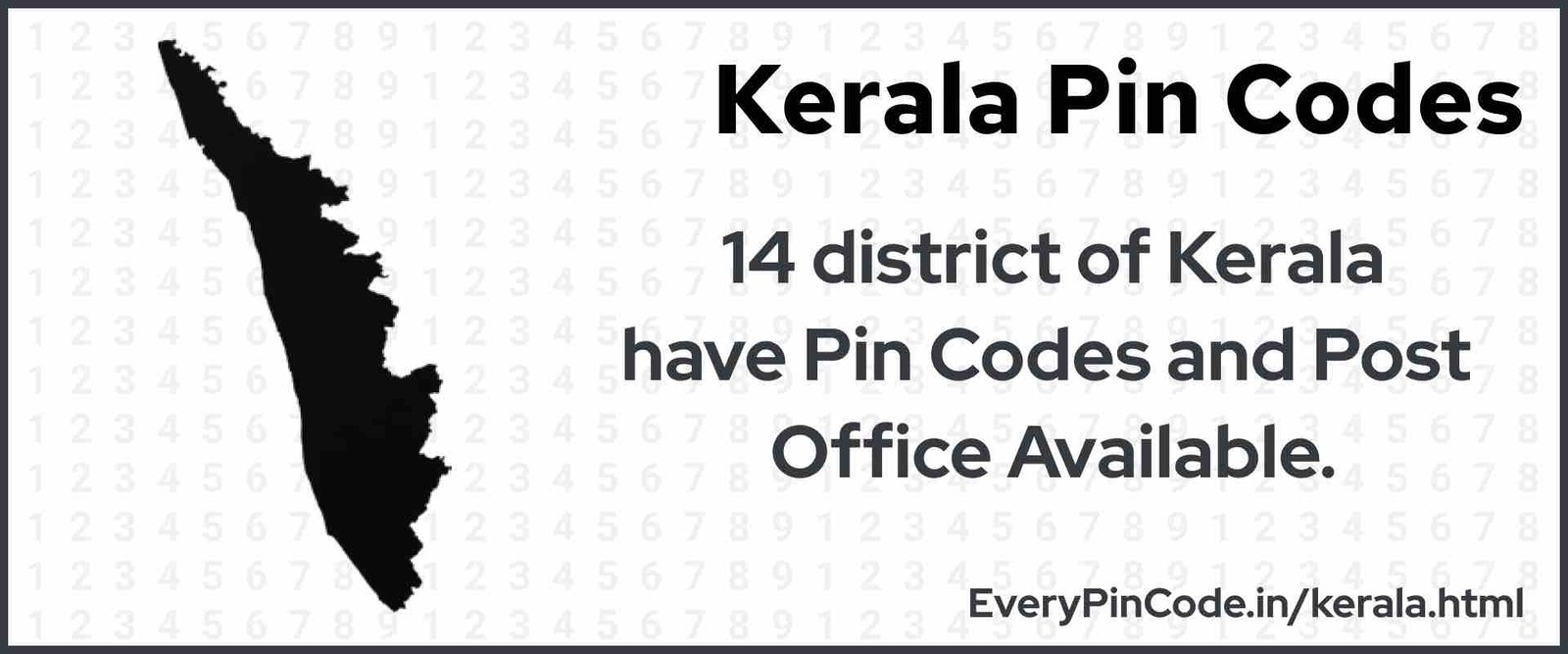 Pin Code List for Kerala | Post Office List for Kerala