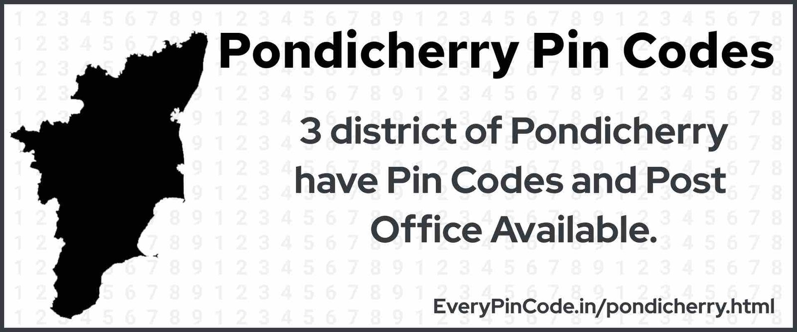 Pin Code List for Pondicherry | Post Office List for Pondicherry